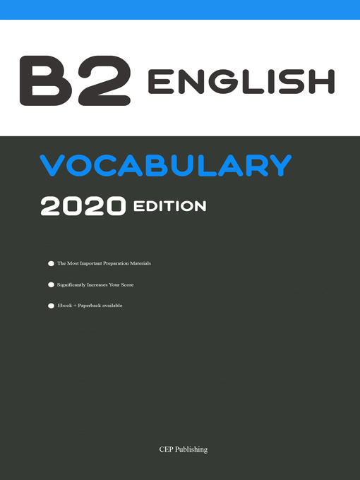 Title details for English B2 Vocabulary 2020 Edition by CEP Publishing - Available